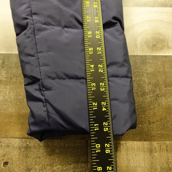 Lands’ End Down Puffer Parka Women’s 14W 0X Iridescent Navy Faux Fur Winter Coat - Picture 6 of 15